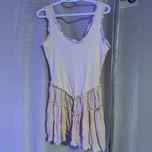 Cream Sleeveless Mini Dress